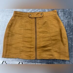 Rue21 Tan Mini Skirt with Front Zipper